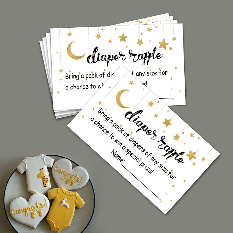 Giftideaworkshop 50 Pcs Diaper Raffle Tickets for Girl or Boy Baby Shower Invitations,Baby Shower Game, Bring a Pack of Diapers to Win Favors - Image 5